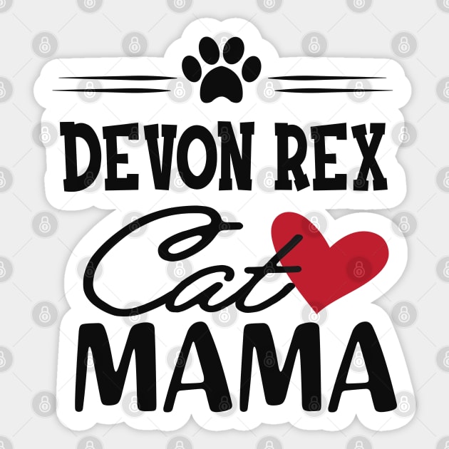 Devon rex cat mama Sticker by KC Happy Shop